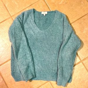Woman’s sweater soft sea foam green like new worn only once